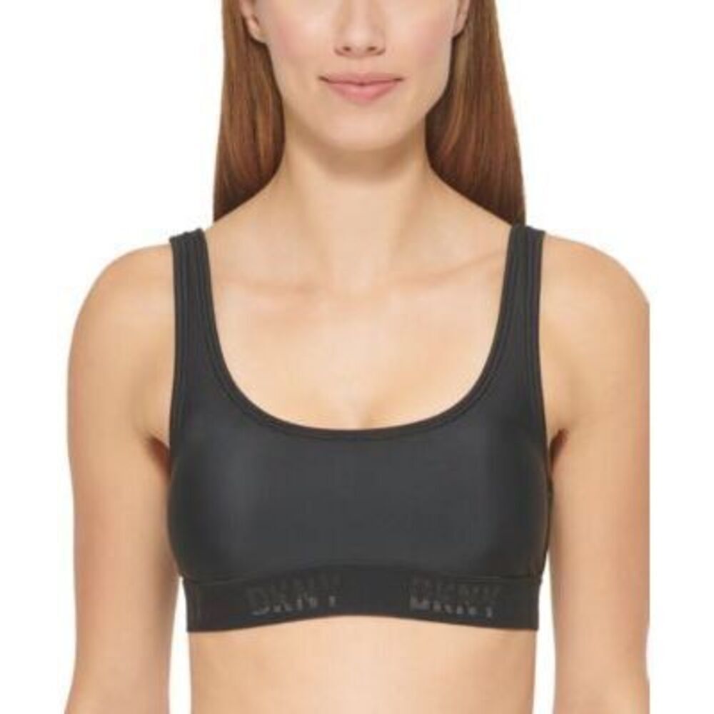 DKNY Women's Black Logo Bikini Top XS